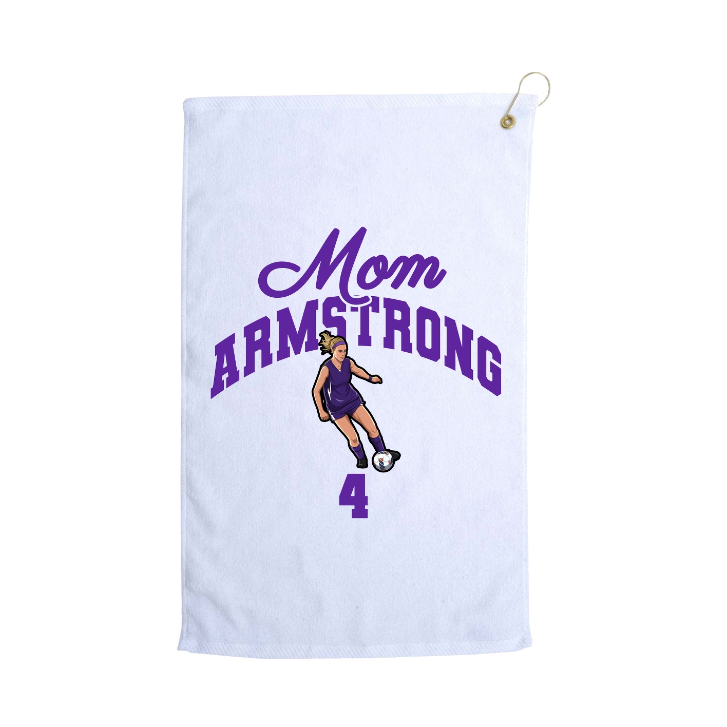 Golf Towel — Mothers Day Arch in White