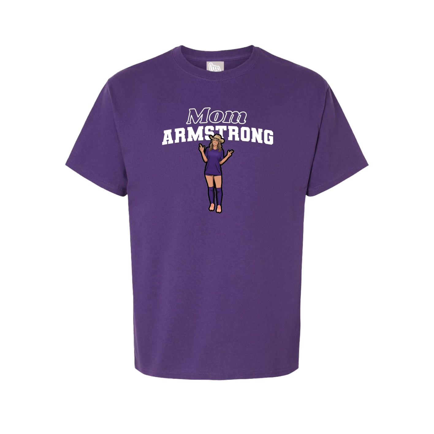 Youth Tee — Mothers Day Block in Purple