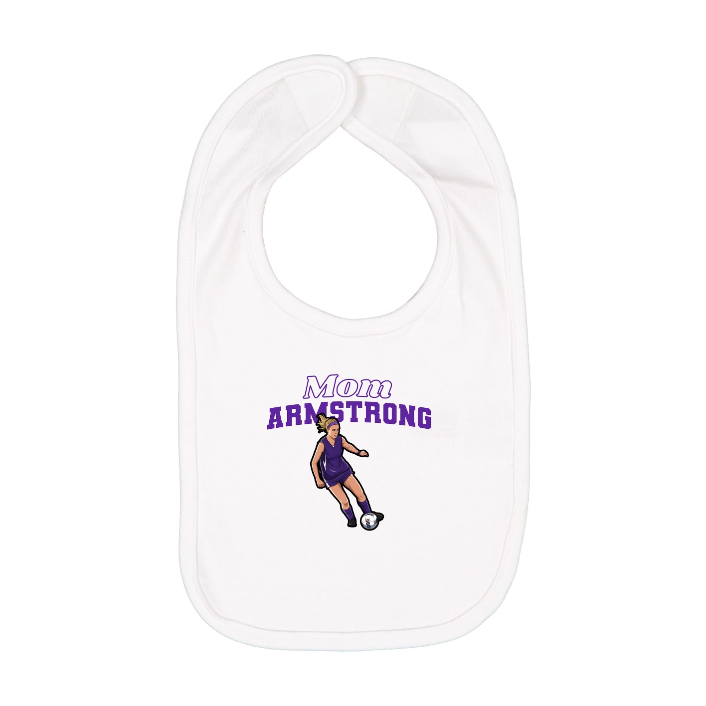 Infant Bib — Mothers Day Block in White