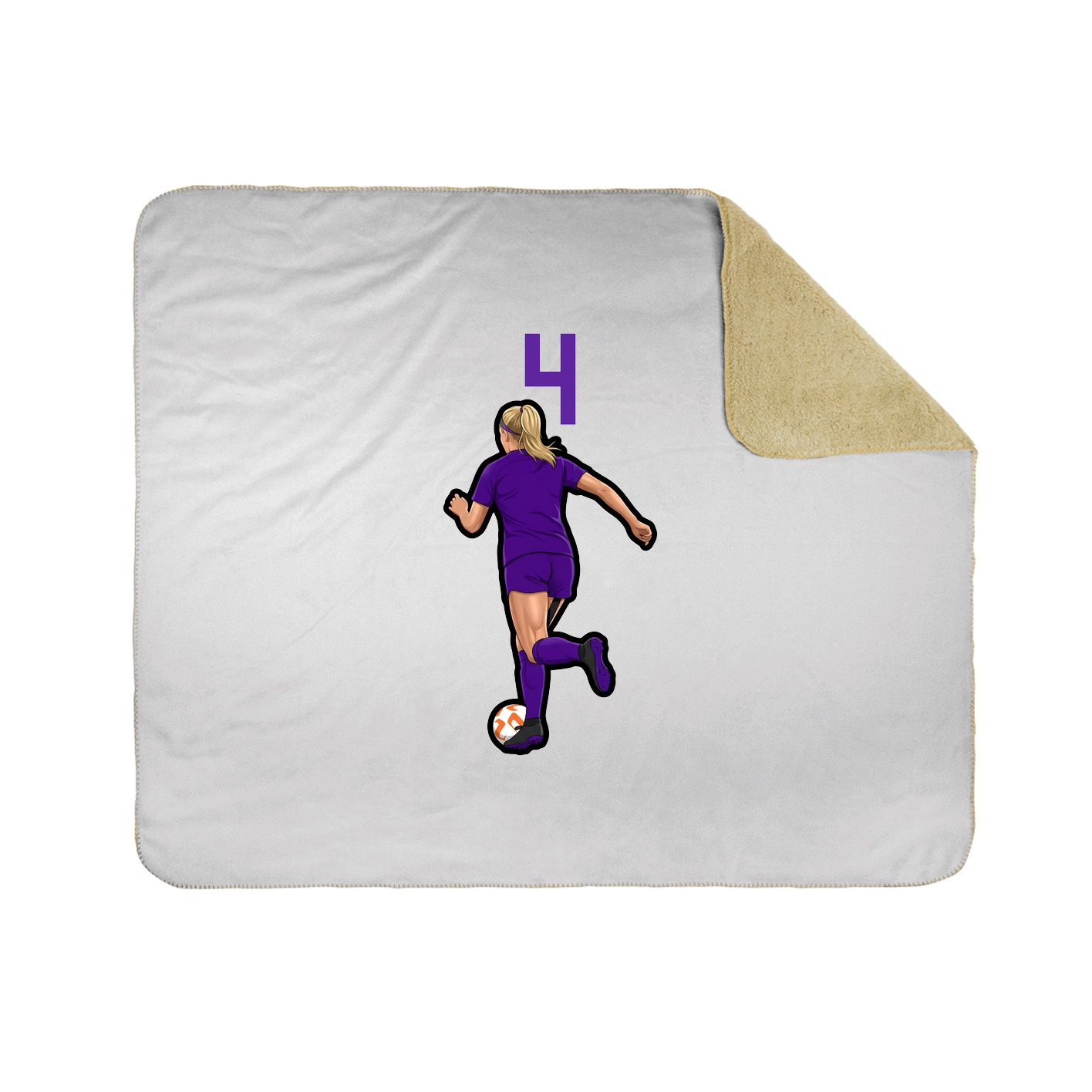 Throw Blanket — Number Top in White