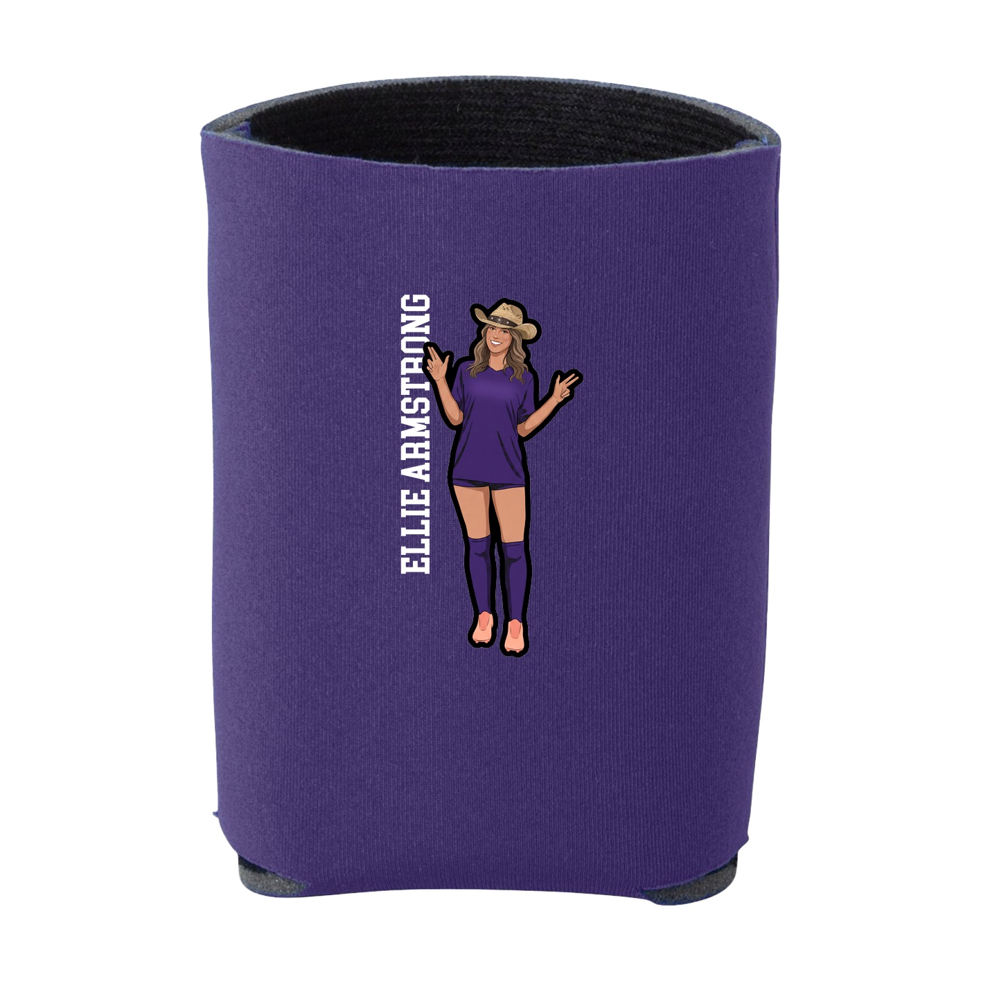Can Holder — Name Vertical in Purple