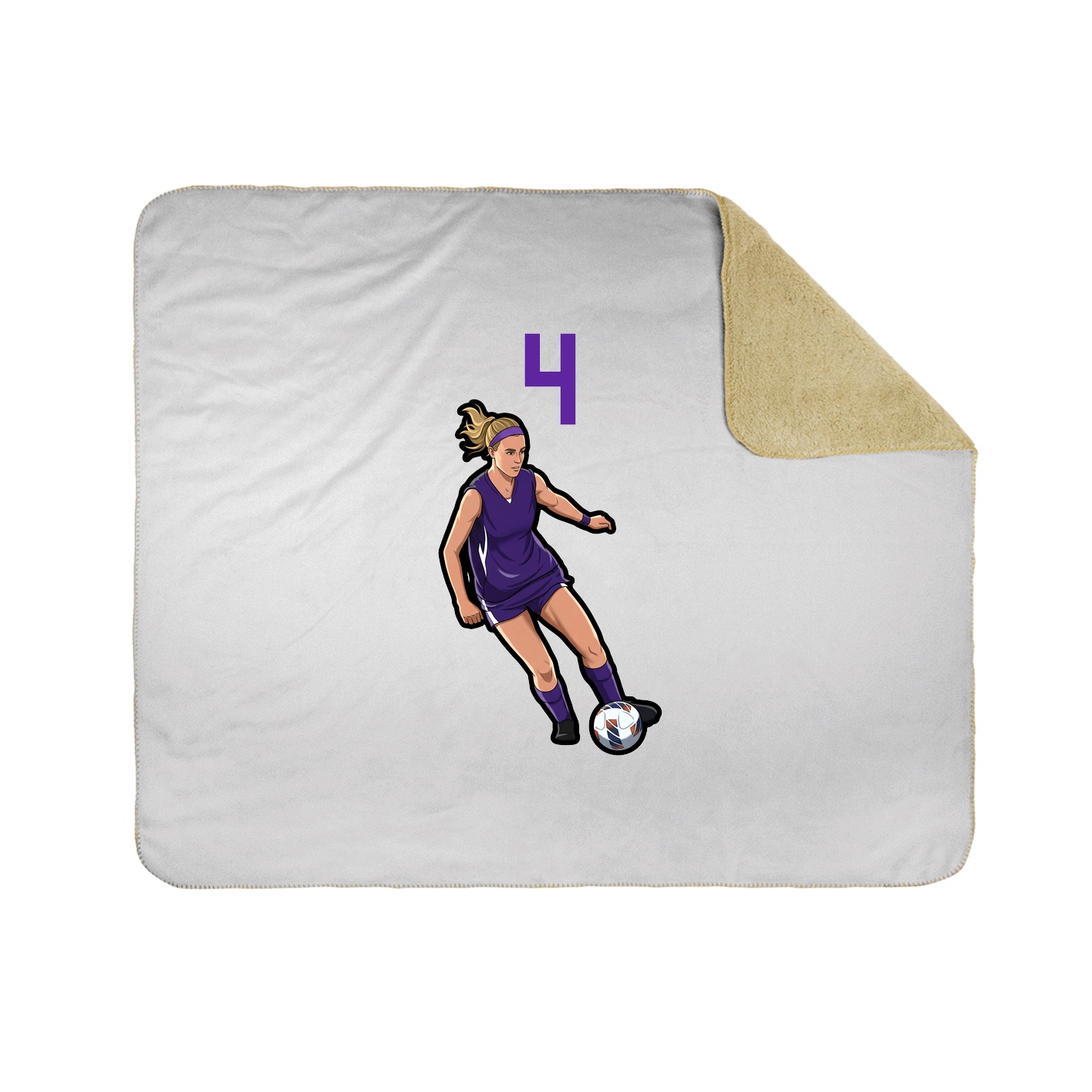 Throw Blanket — Number Top in White