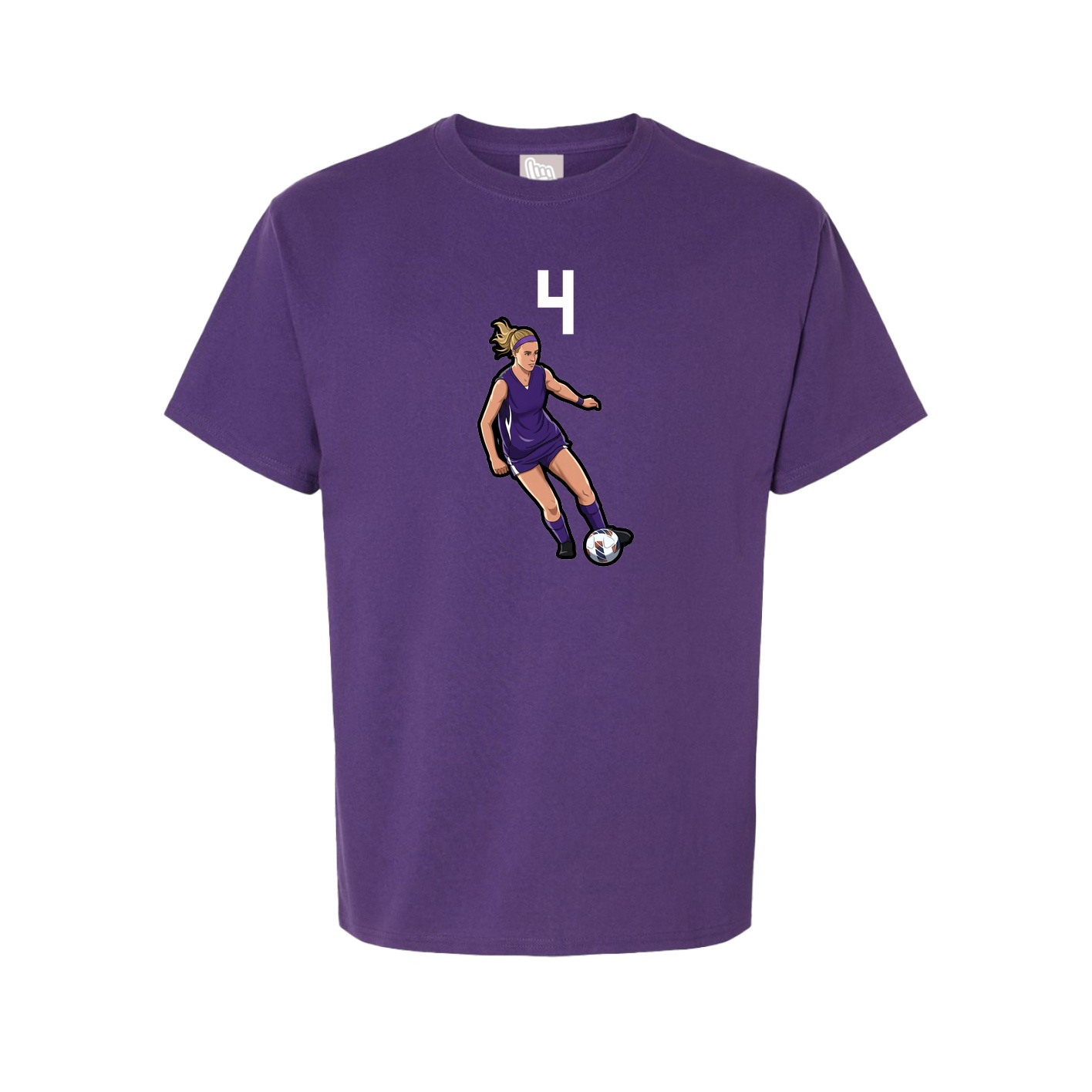 Youth Tee — Number Top in Purple