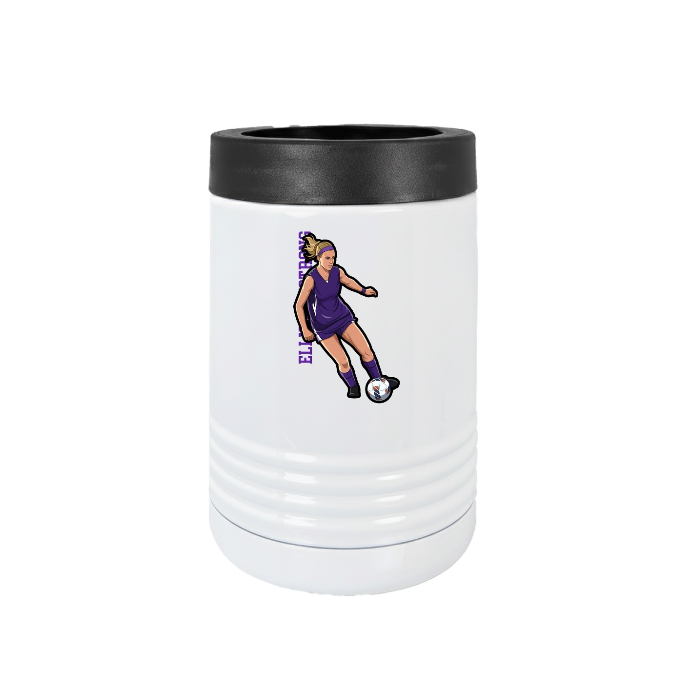 Beverage Holder — Name Vertical in White