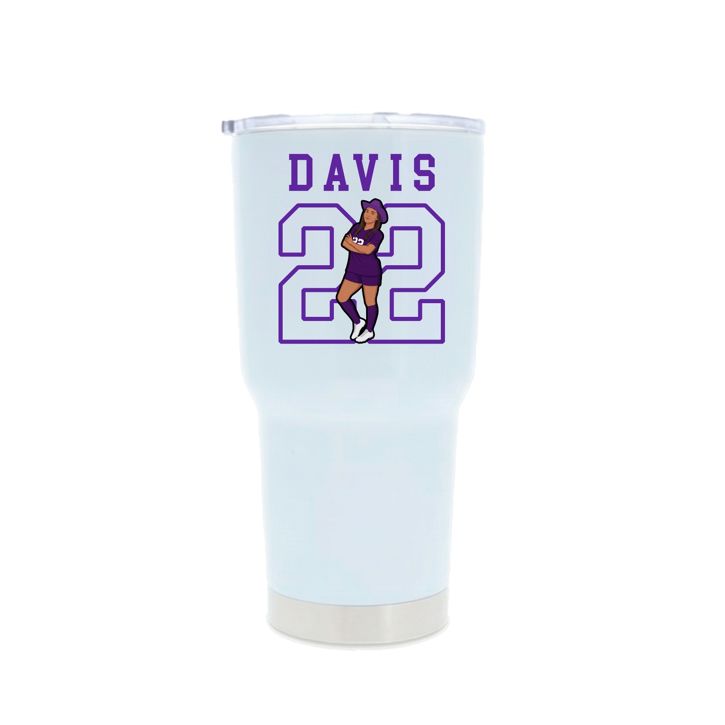 30oz Stainless Steel Tumbler — Shirsey in White