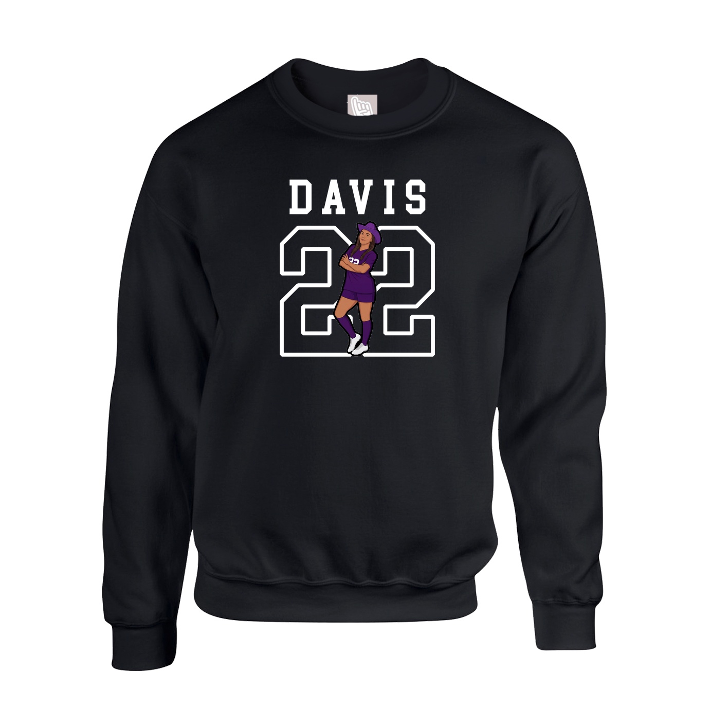 Fleece Crew — Shirsey in Black