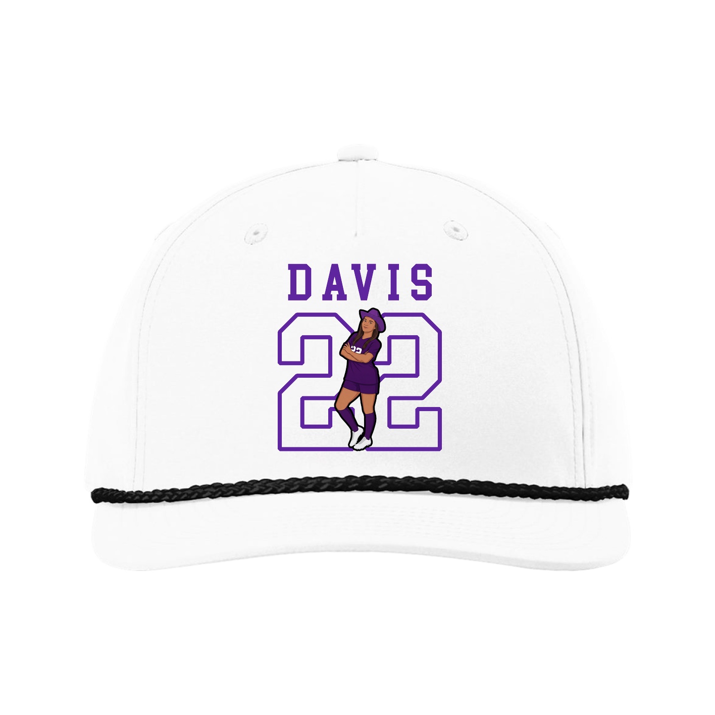 Five-Panel Classic Rope Cap — Shirsey in White