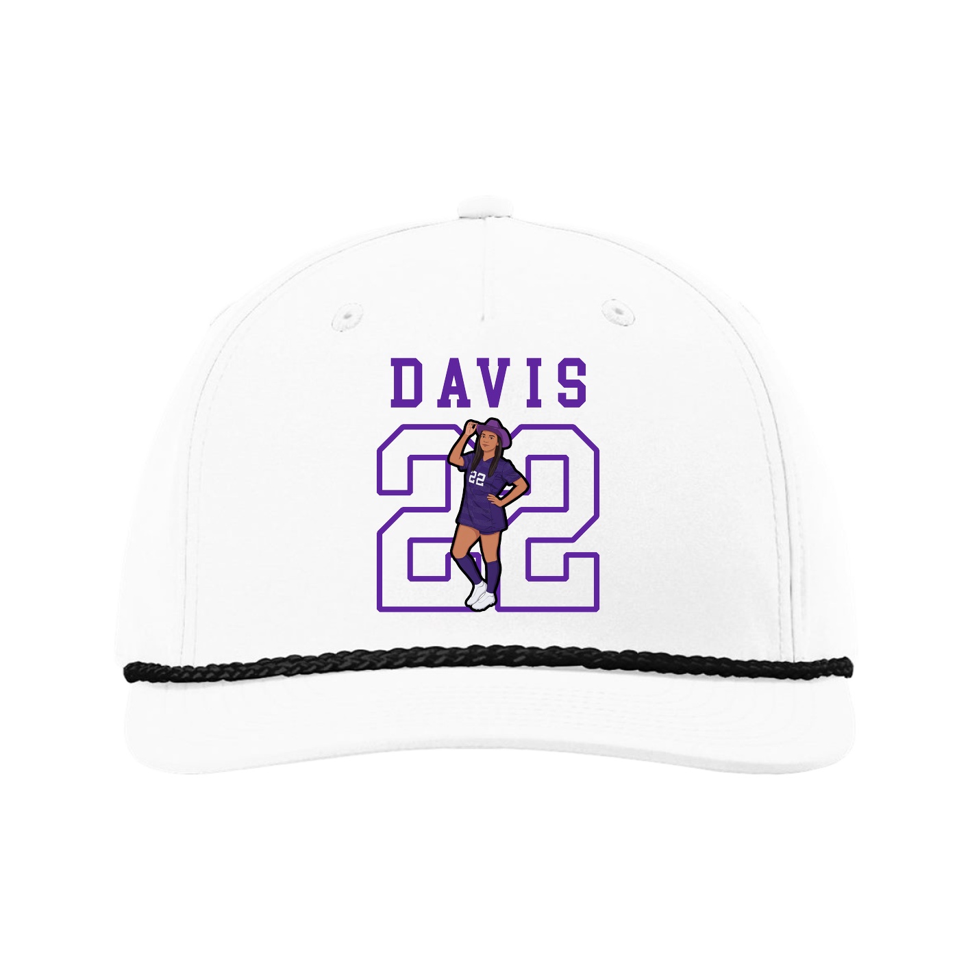 Five-Panel Classic Rope Cap — Shirsey in White