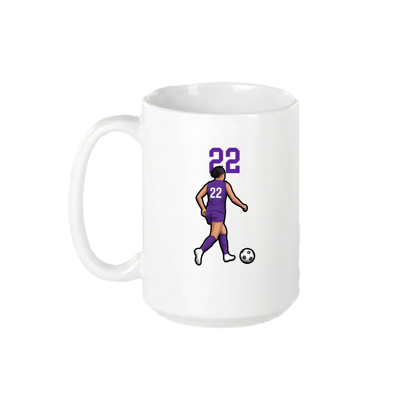 15oz Coffee Mug — Number Top in White