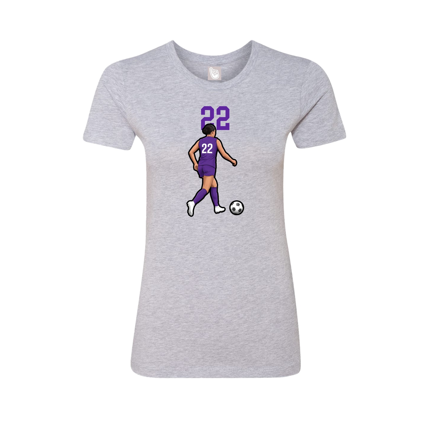 Womens Tee — Number Top in Grey