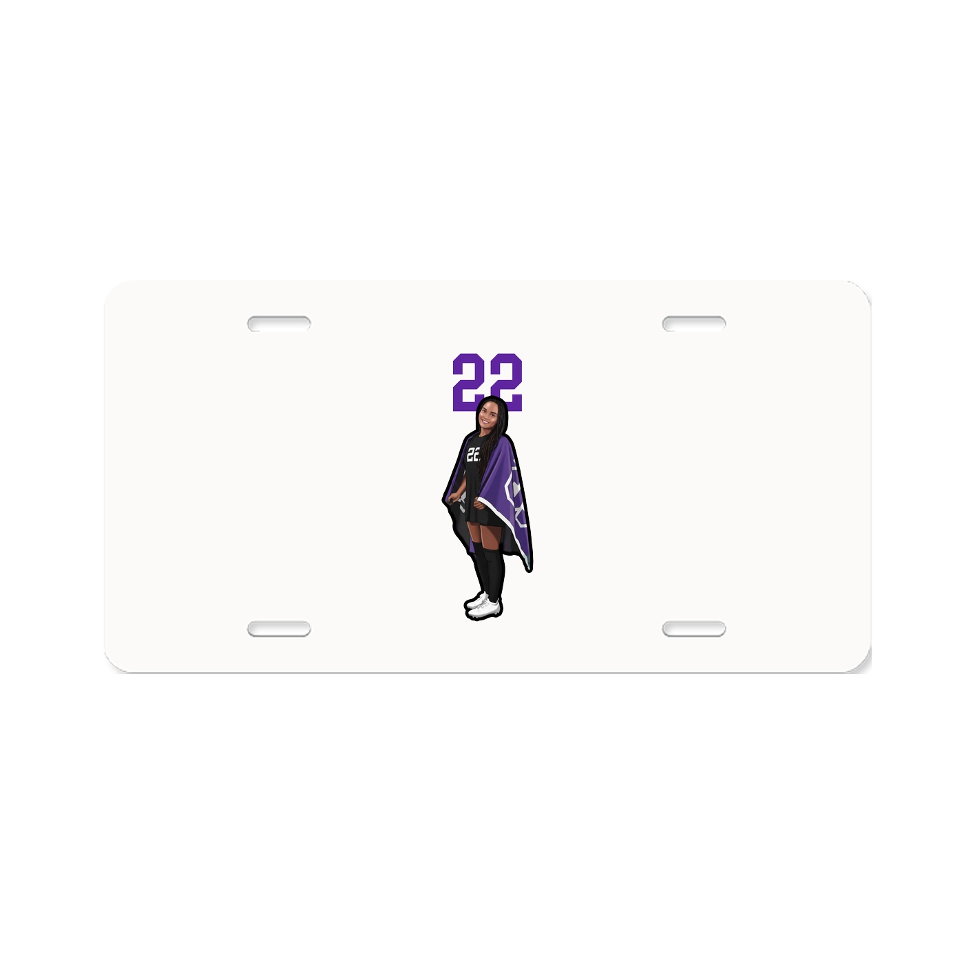 License Plate — Number Top in Classic