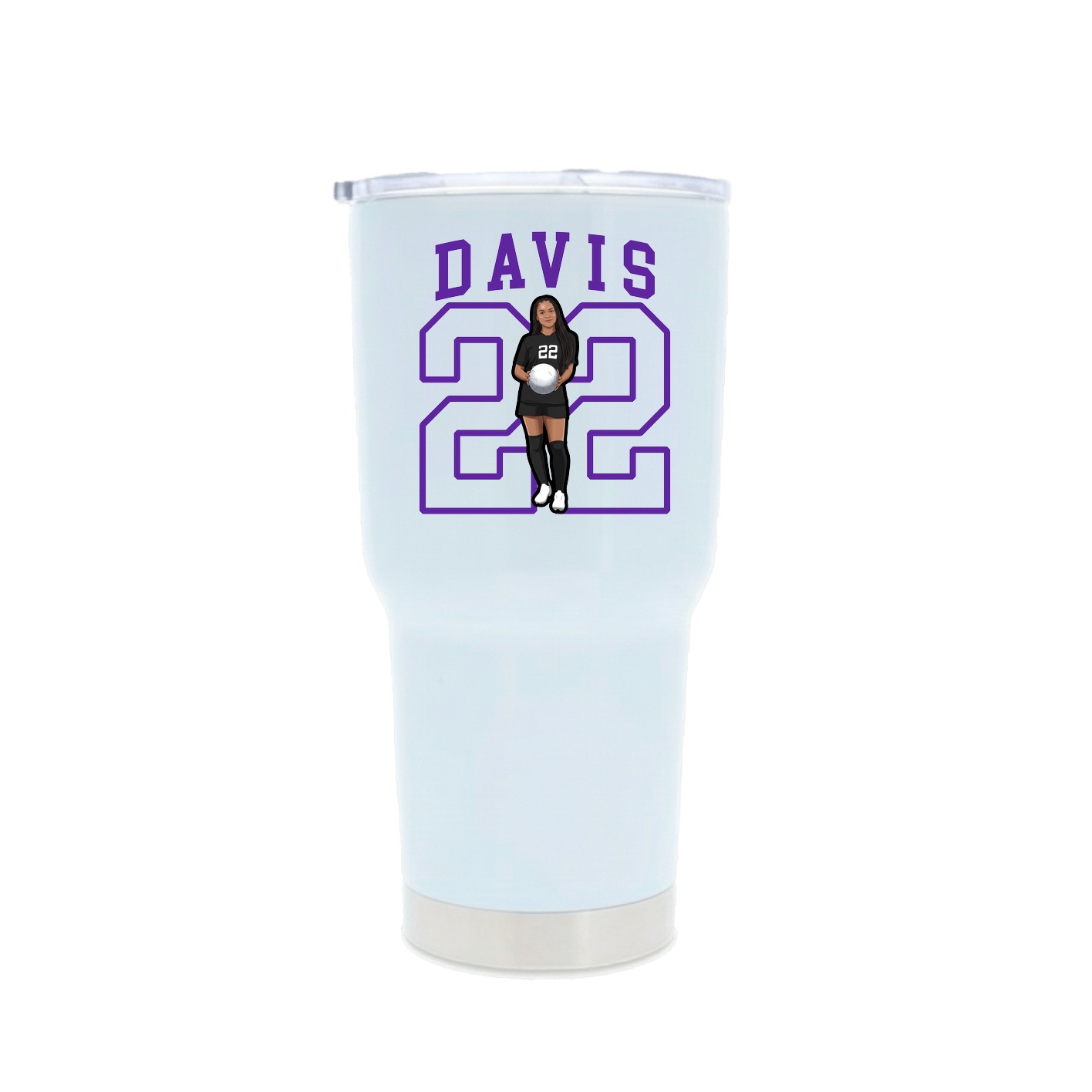 30oz Stainless Steel Tumbler — Shirsey in White