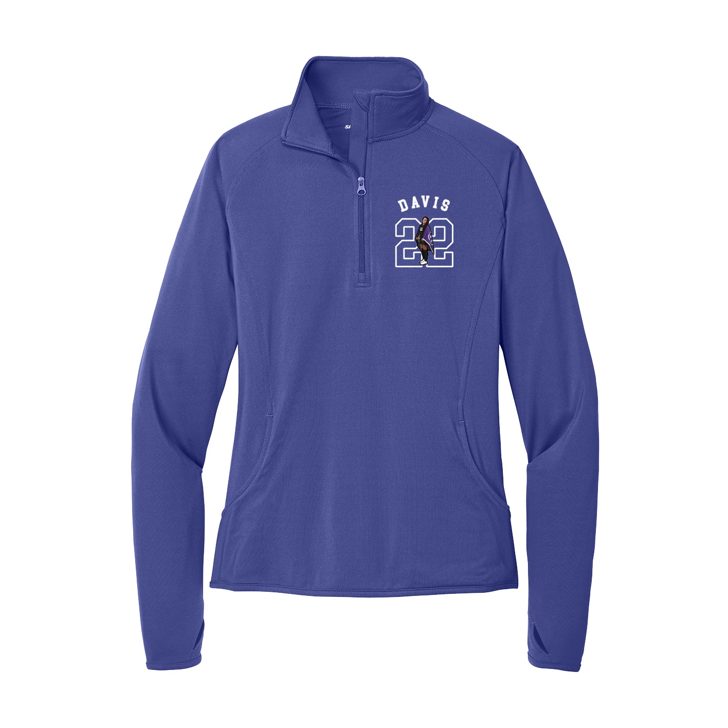 Women's Q-Zip Pullover — Shirsey Arch in Purple