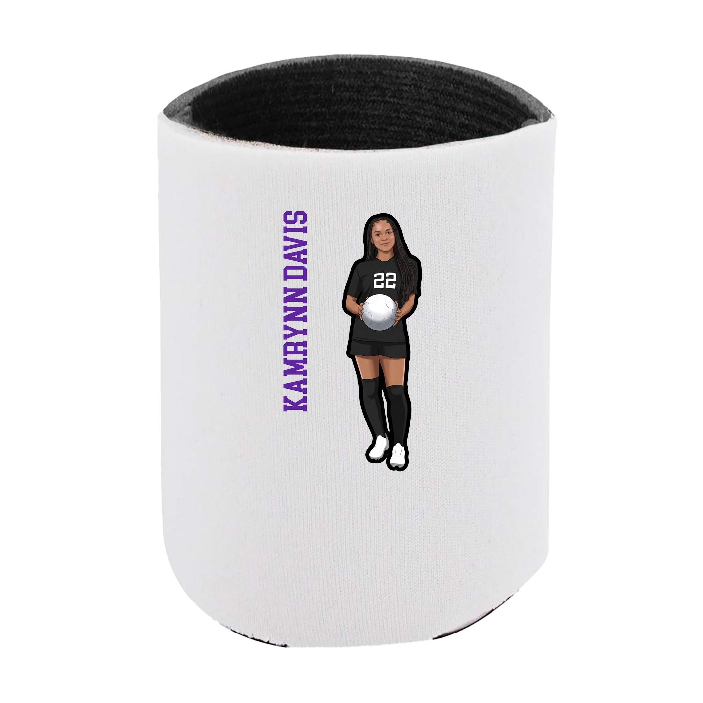 Can Holder — Name Vertical in White