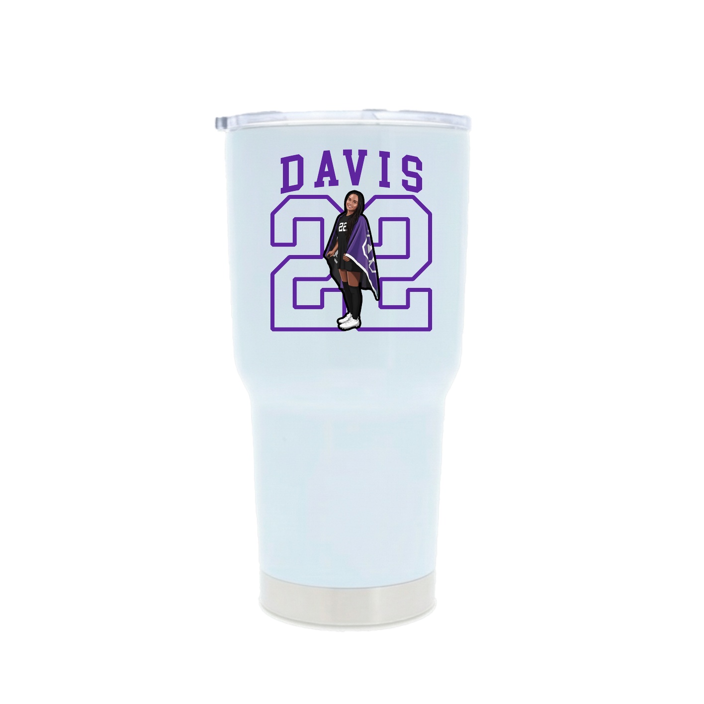 30oz Stainless Steel Tumbler — Shirsey in White