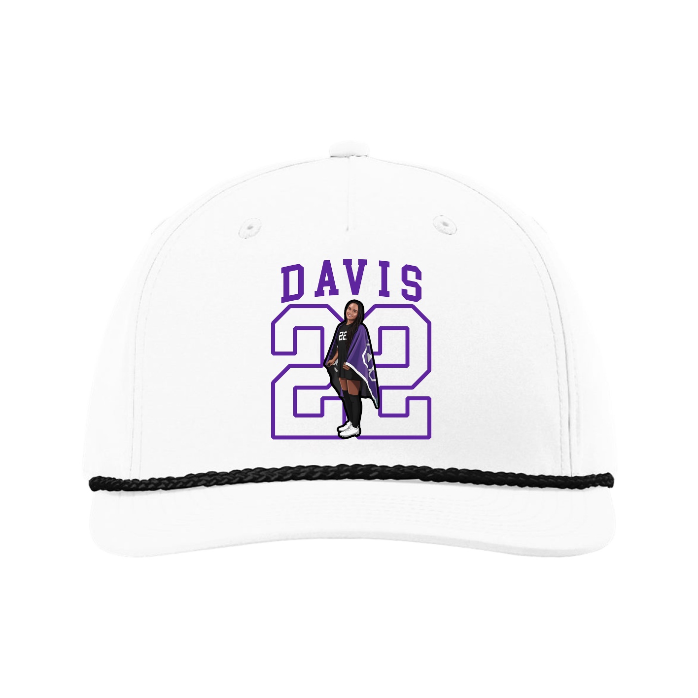 Five-Panel Classic Rope Cap — Shirsey in White