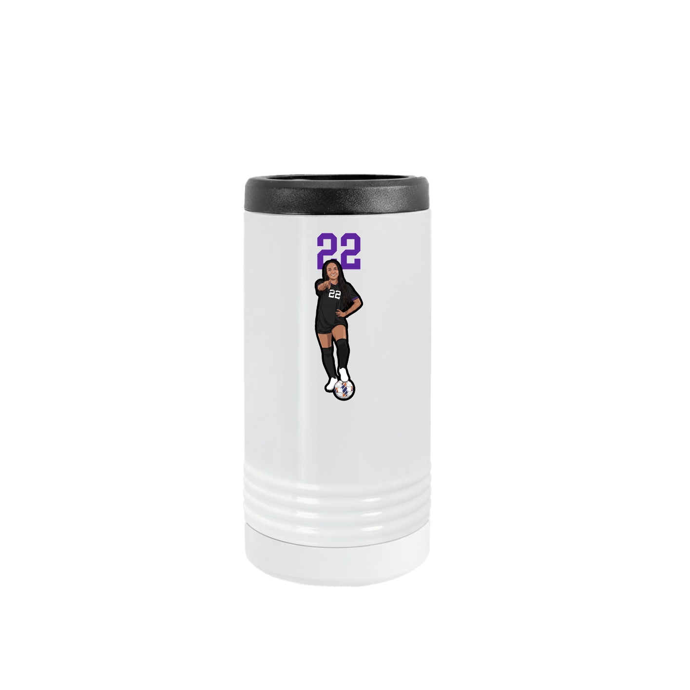 Slim Beverage Holder — Number Top in White