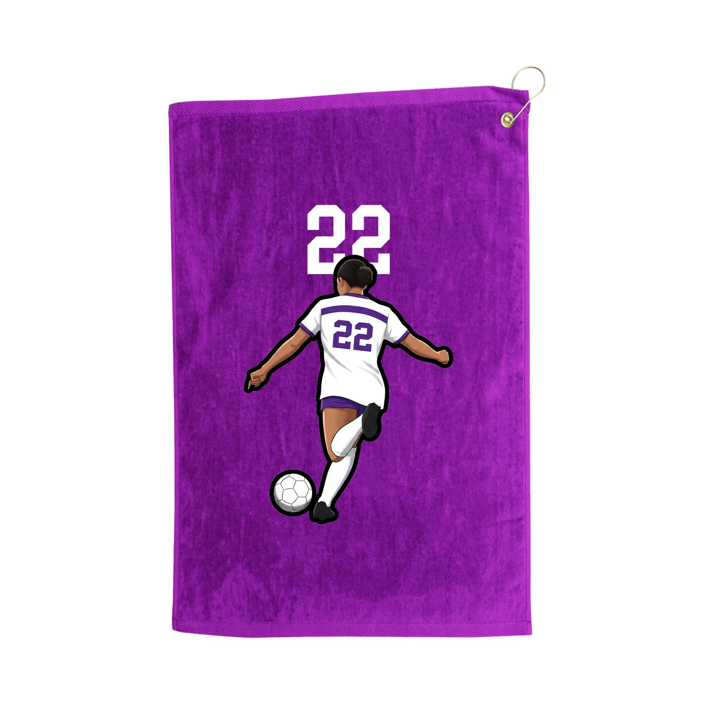 Golf Towel — Number Top in Purple