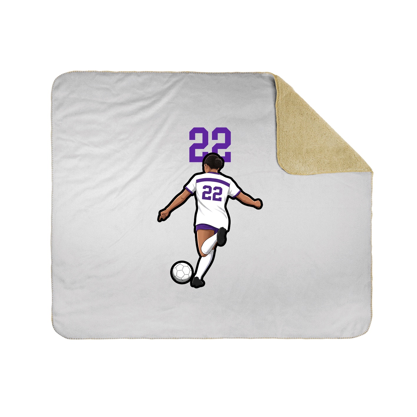 Throw Blanket — Number Top in White