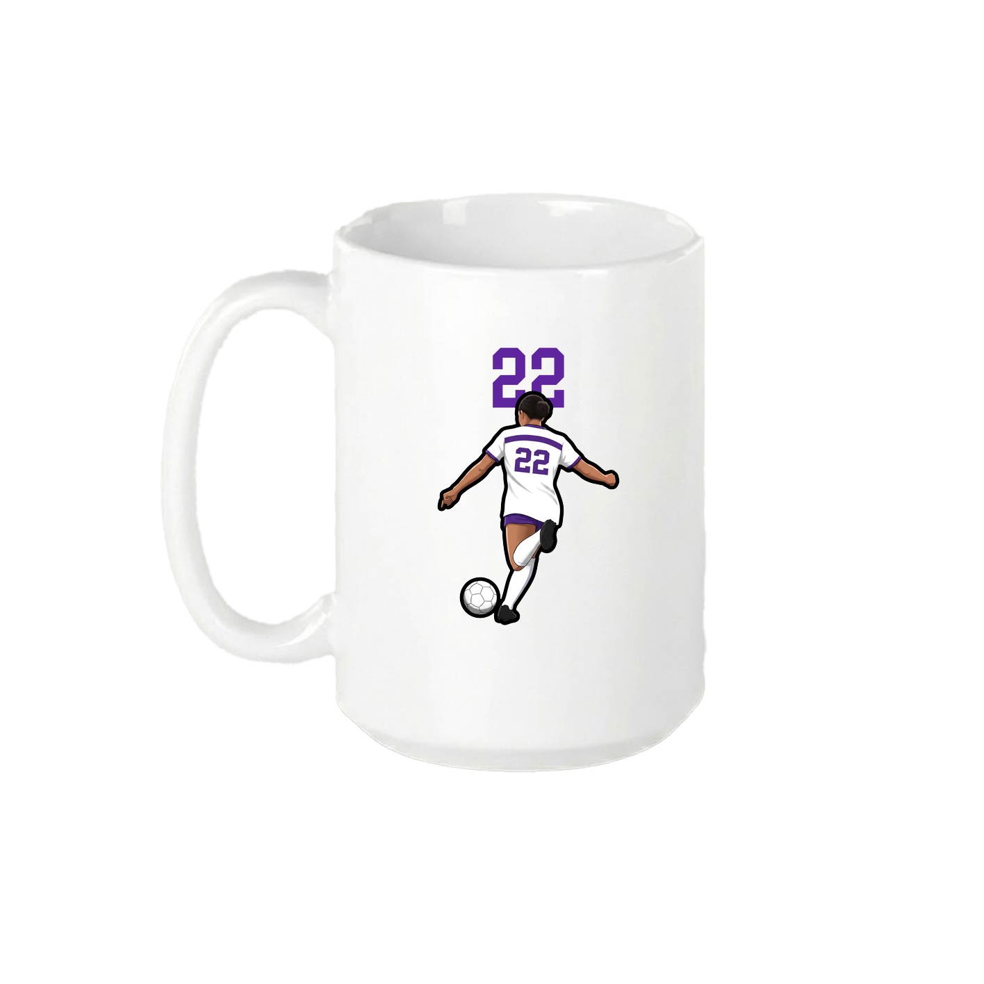 15oz Coffee Mug — Number Top in White