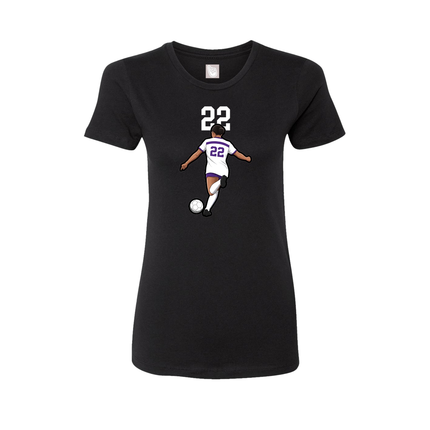 Womens Tee — Number Top in Black