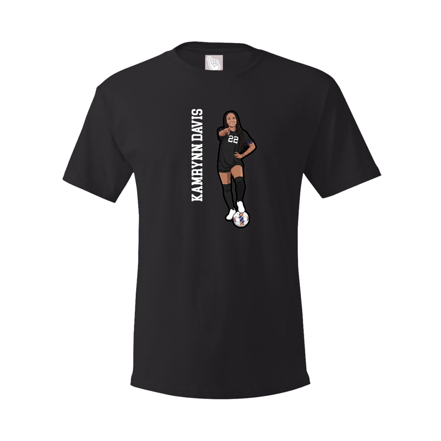Tee — Name Vertical in Black