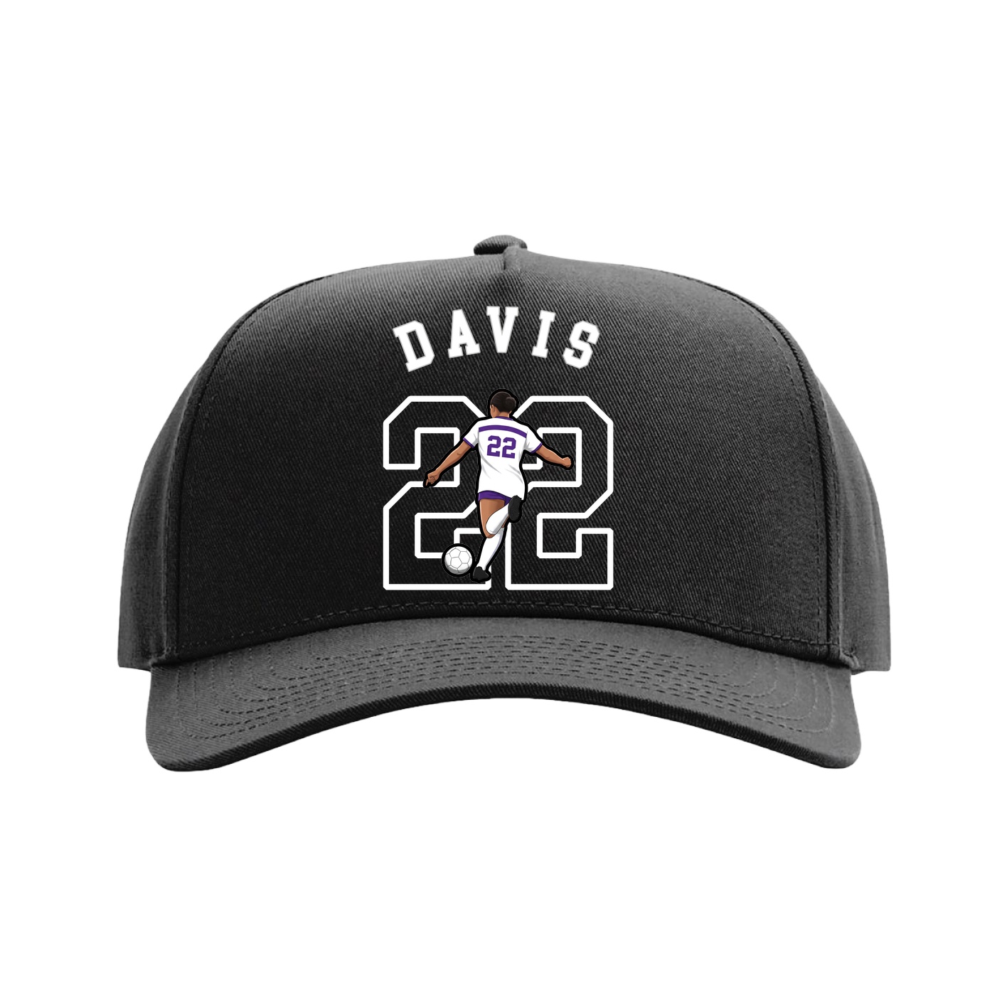 Full Fabric Five-Panel Champ Cap — Shirsey Arch in Black