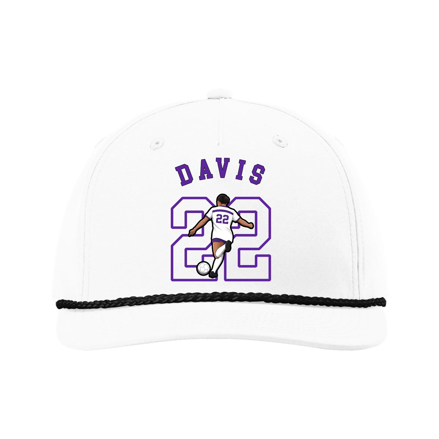Five-Panel Classic Rope Cap — Shirsey Arch in White