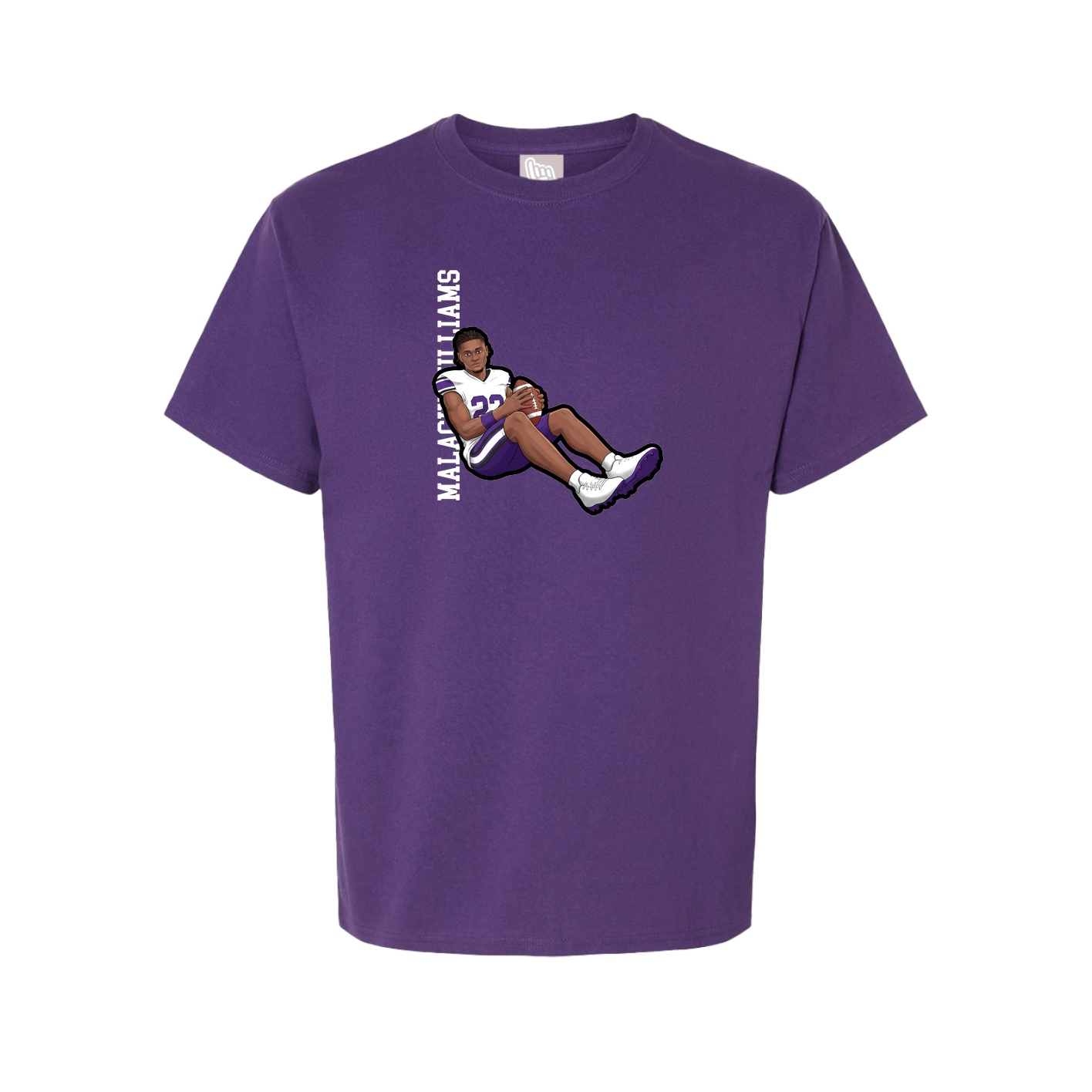 Tee — Name Vertical in Purple