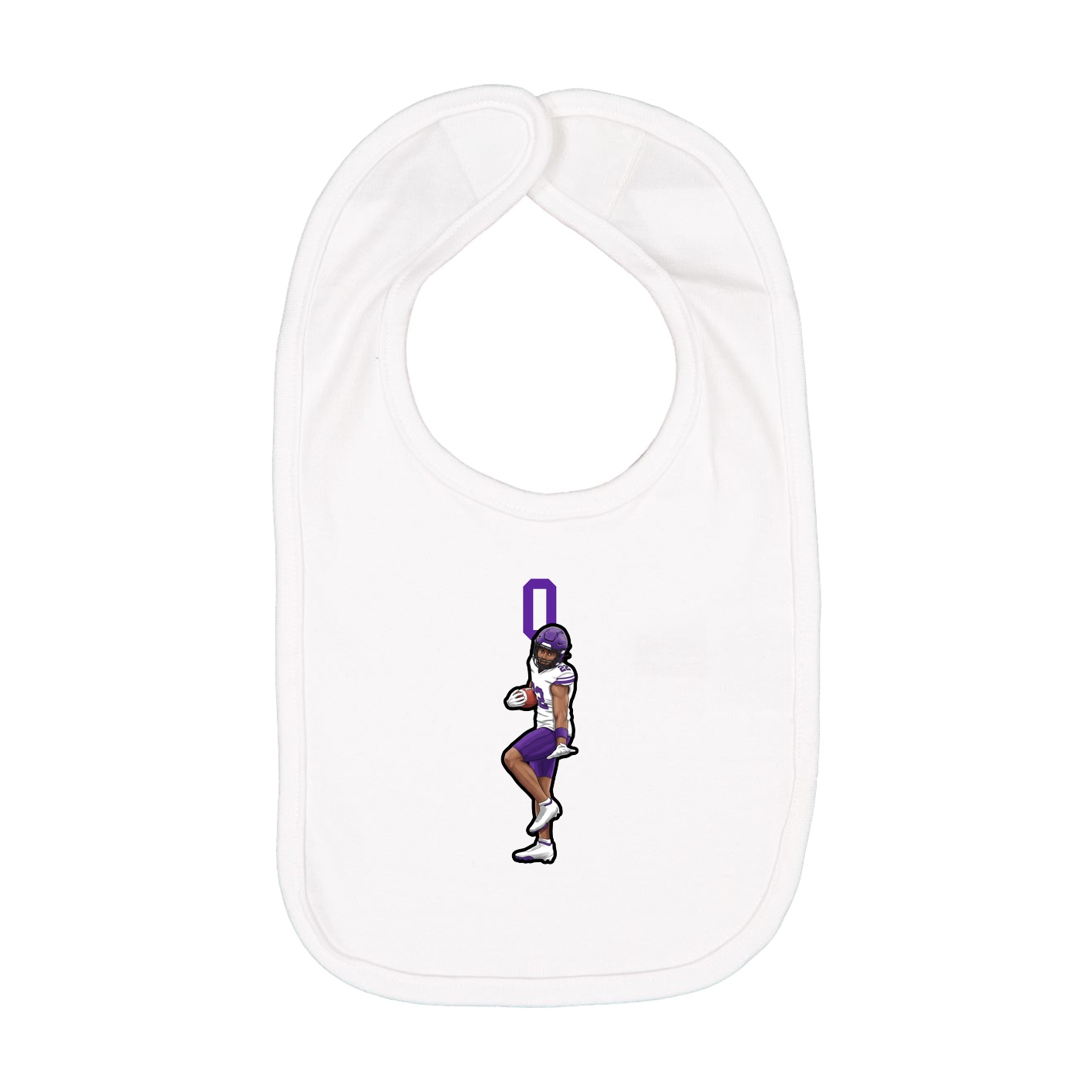 Infant Bib — Number Top in White