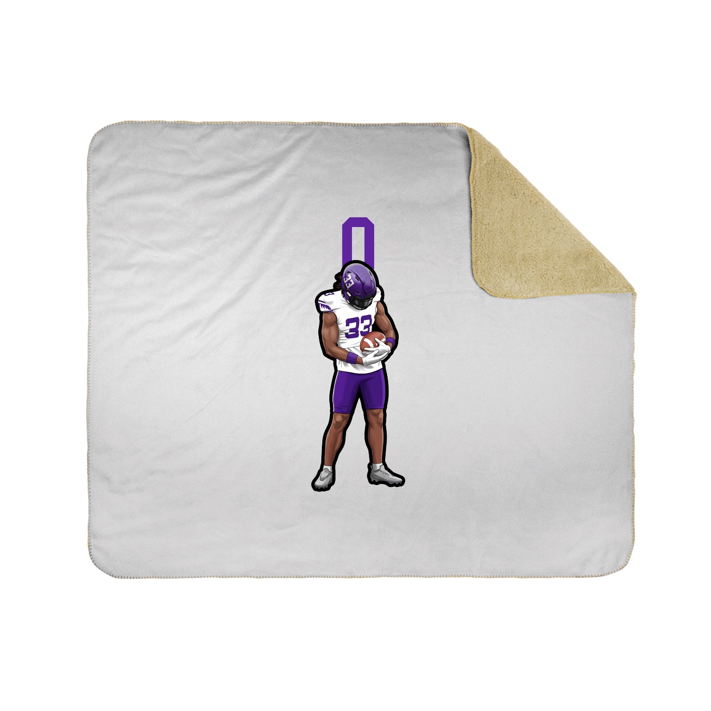 Throw Blanket — Number Top in White
