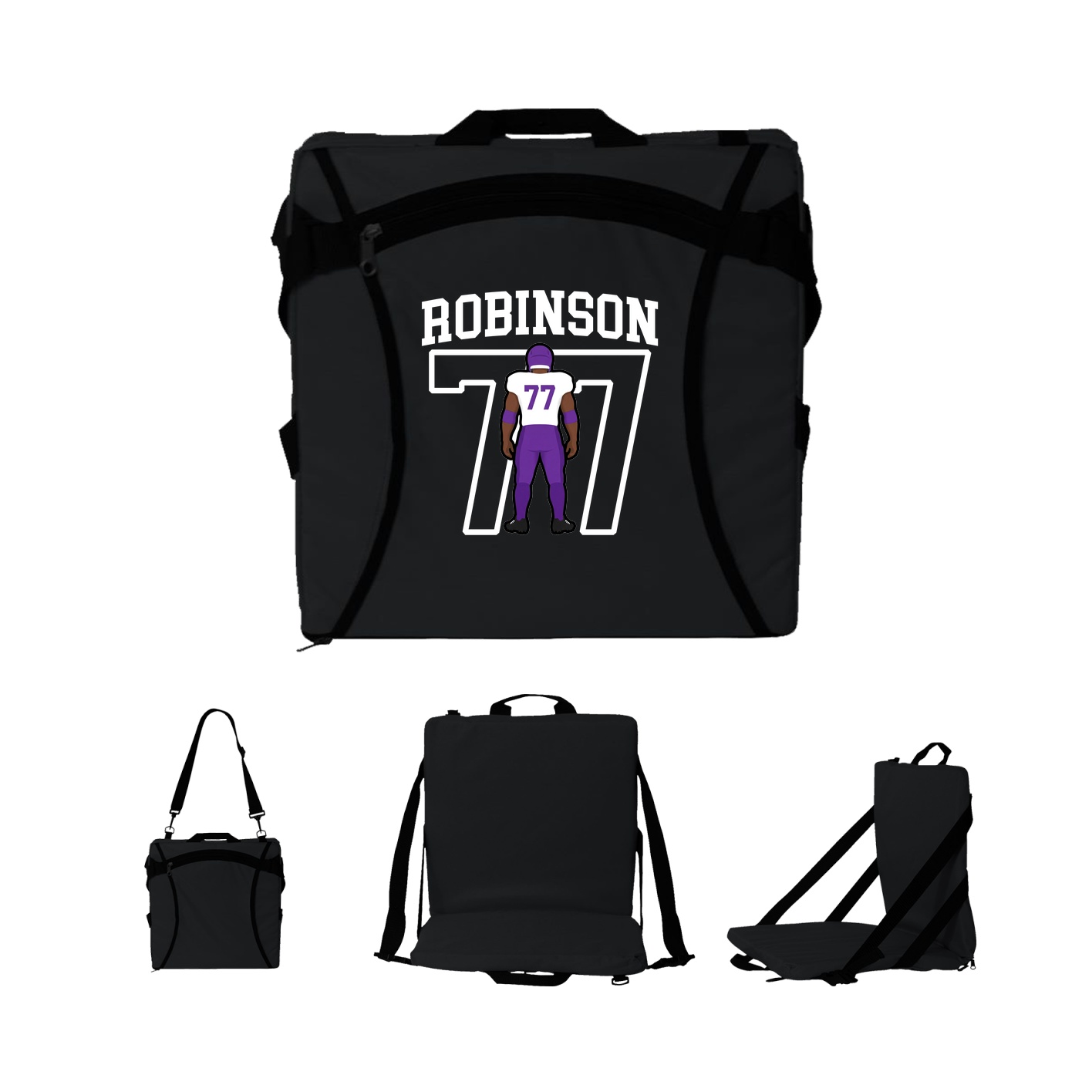 Folding Stadium Seat — Shirsey in Black