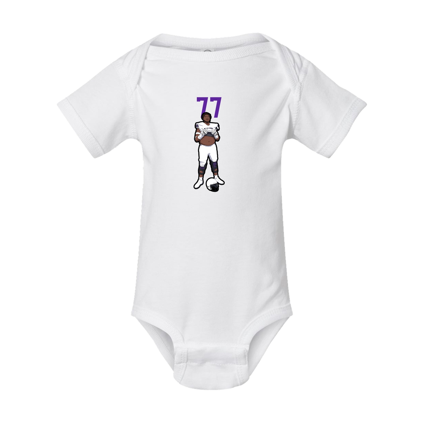 Baby Onesie — Number Top in White