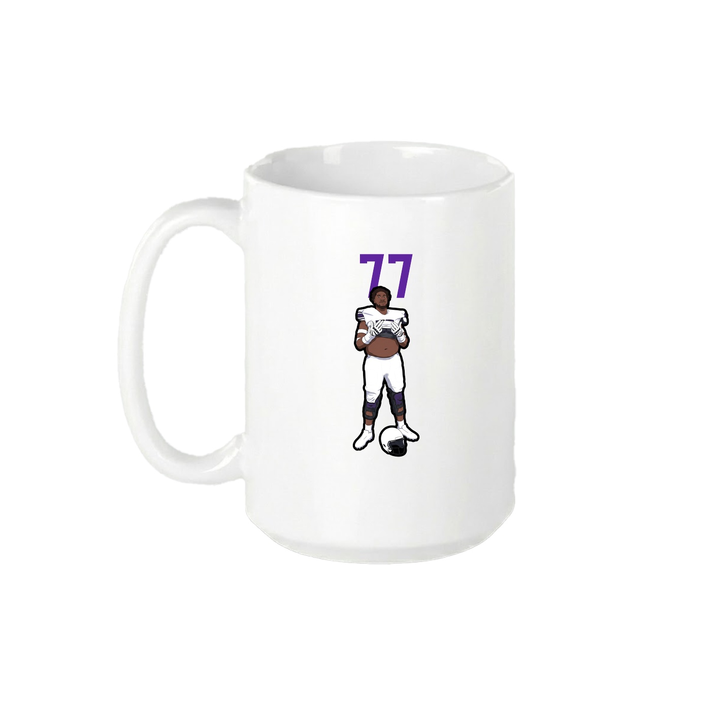 15oz Coffee Mug — Number Top in White