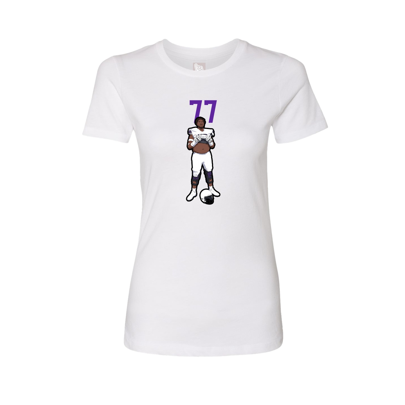 Womens Tee — Number Top in White