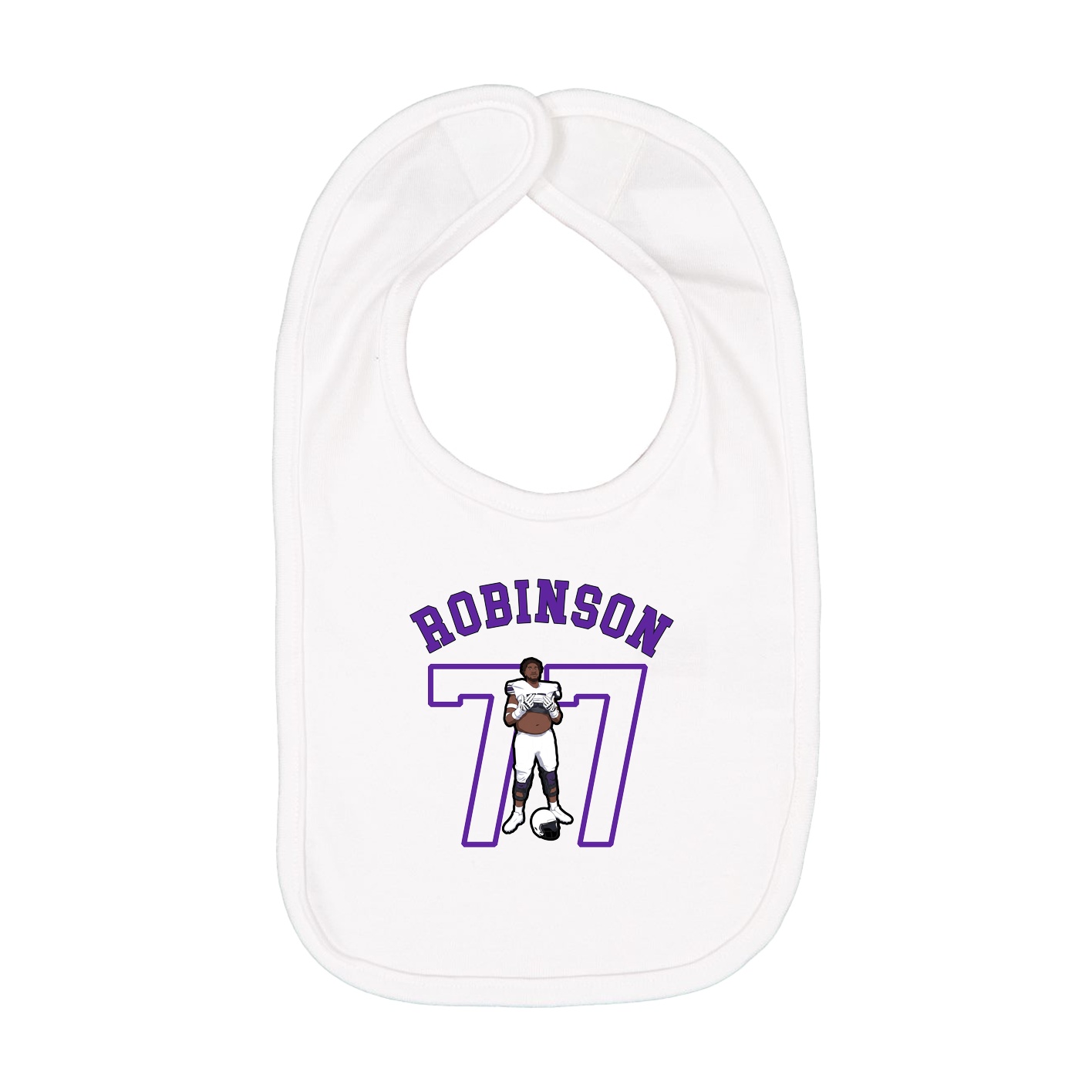 Infant Bib — Shirsey Arch in White