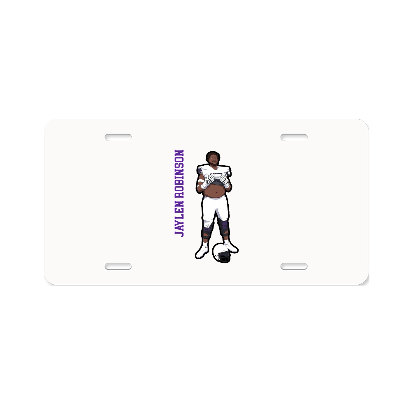 License Plate — Name Vertical in Classic