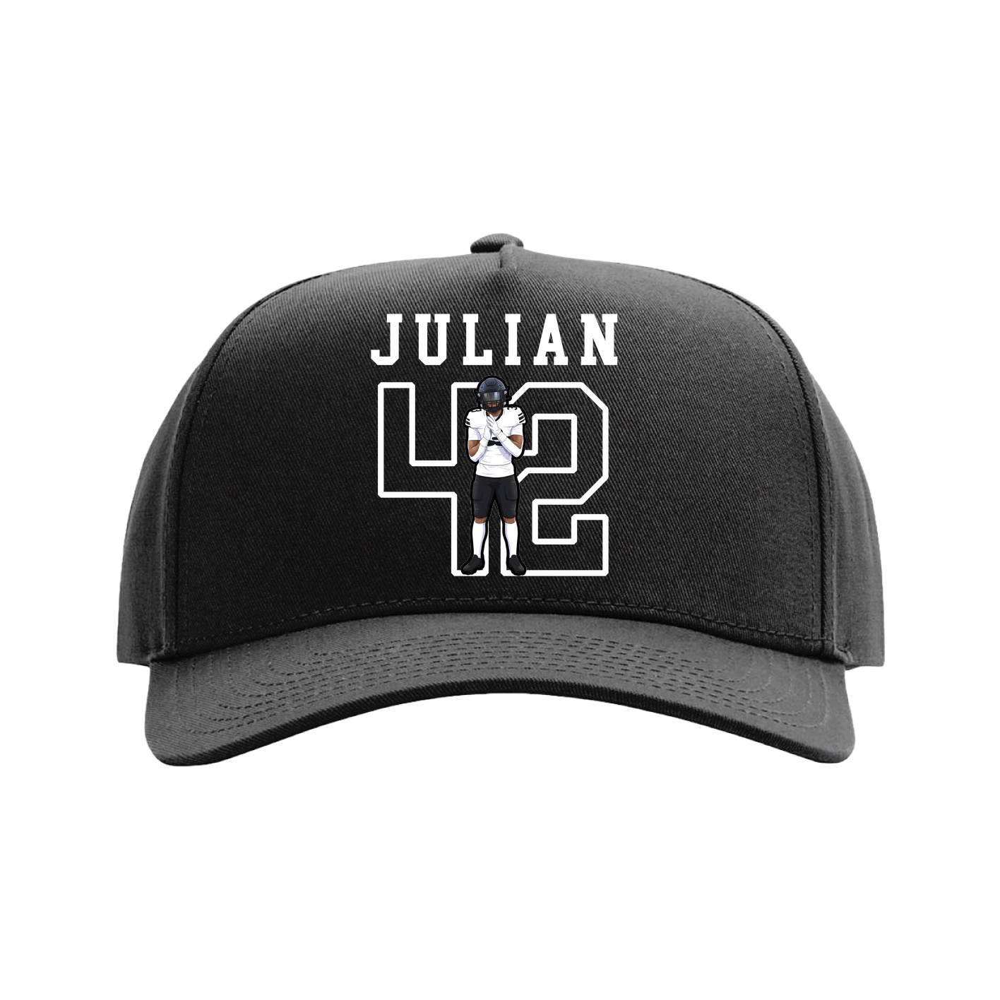 Full Fabric Five-Panel Champ Cap — Shirsey in Black