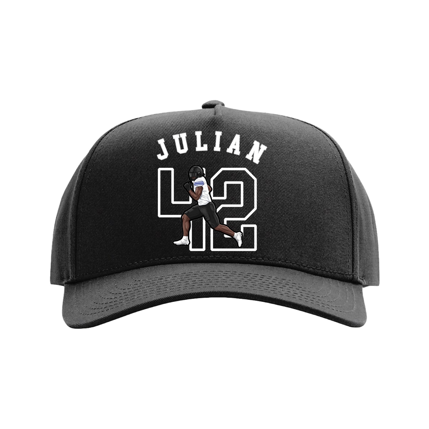 Full Fabric Five-Panel Champ Cap — Shirsey Arch in Black