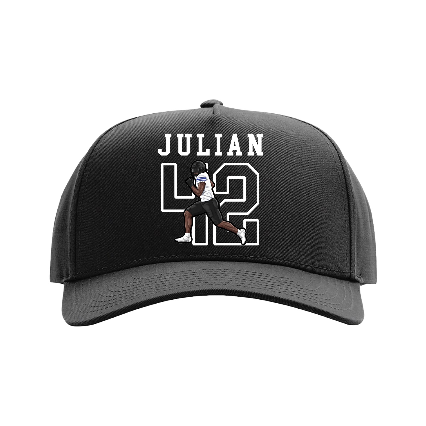 Full Fabric Five-Panel Champ Cap — Shirsey in Black
