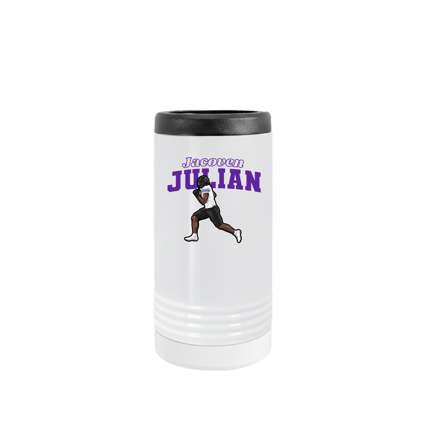 Slim Beverage Holder — Name Arch in White