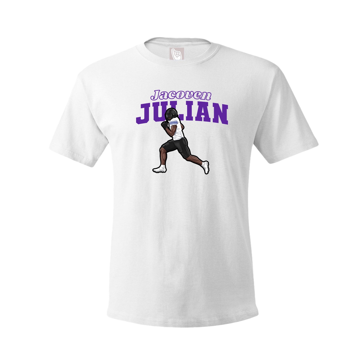 Youth Tee — Name Arch in White