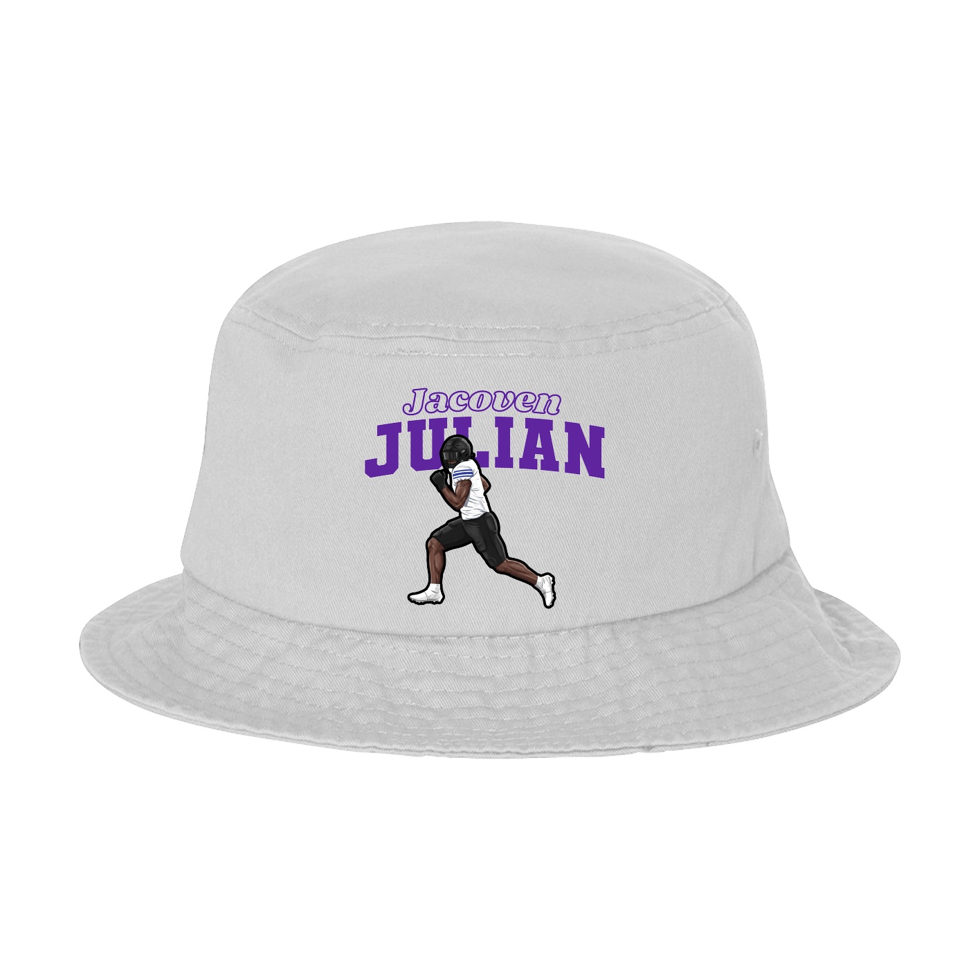Bucket Cap — Name Arch in White