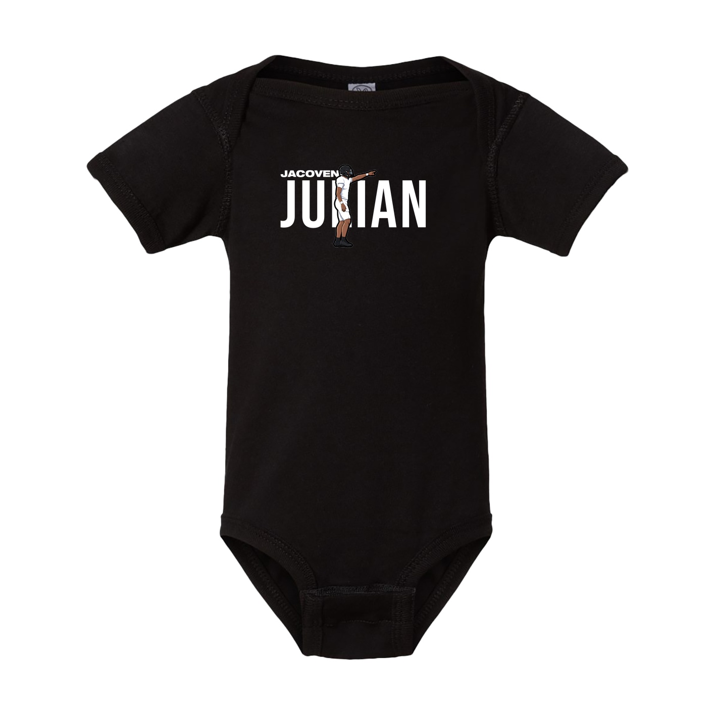 Baby Onesie — Player Name in Black