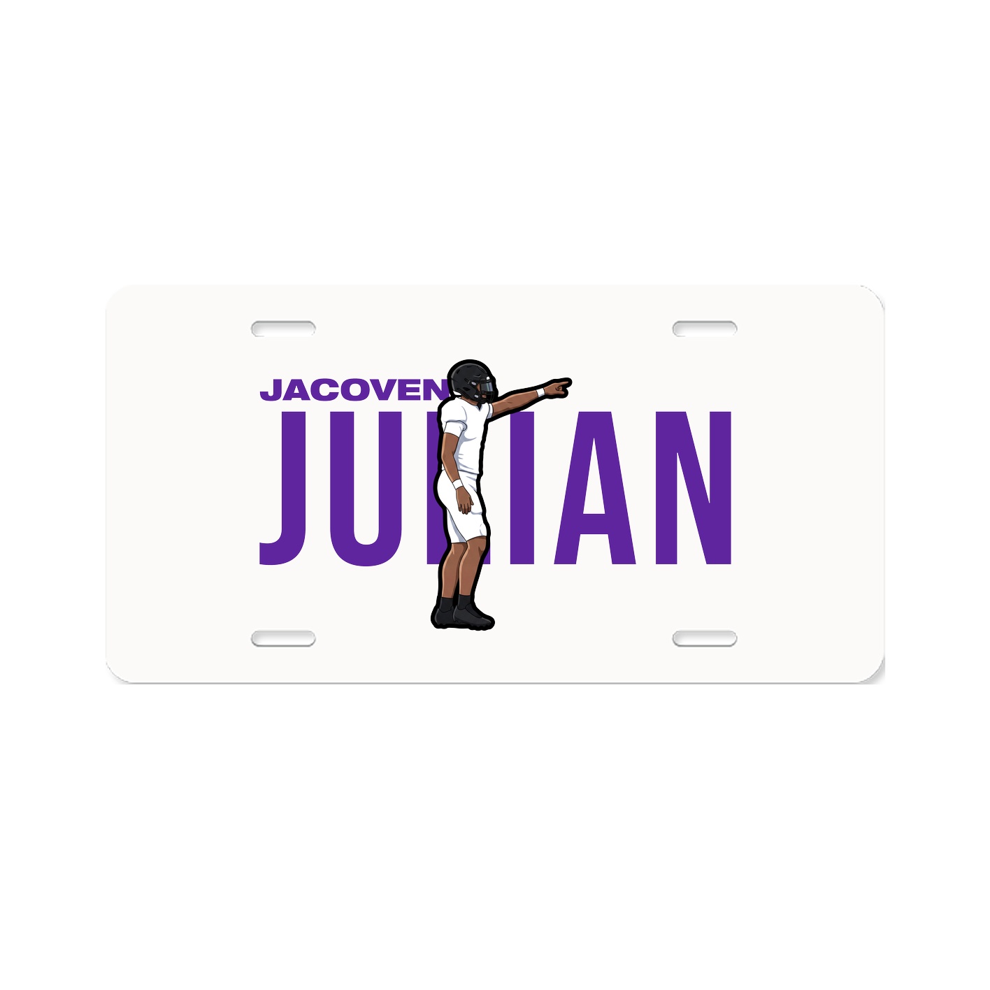 License Plate — Player Name in Classic