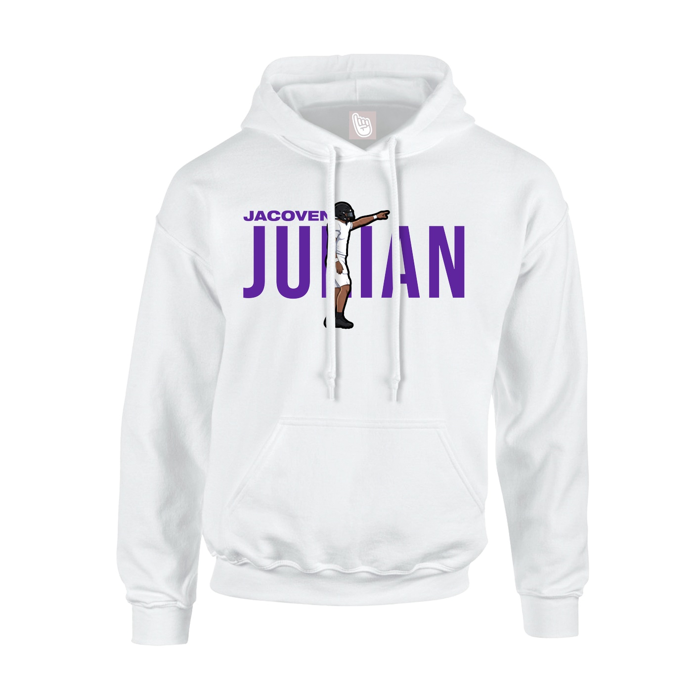 Youth Hoodie — Player Name in White