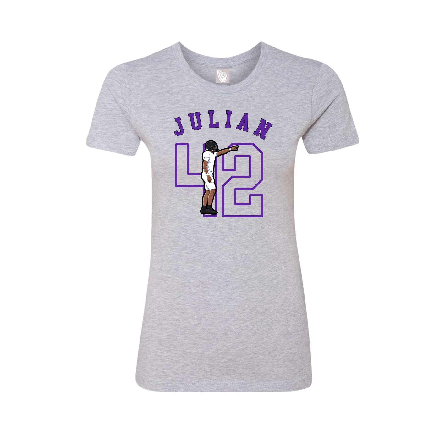 Fitted Women's Tee — Shirsey Arch in Grey
