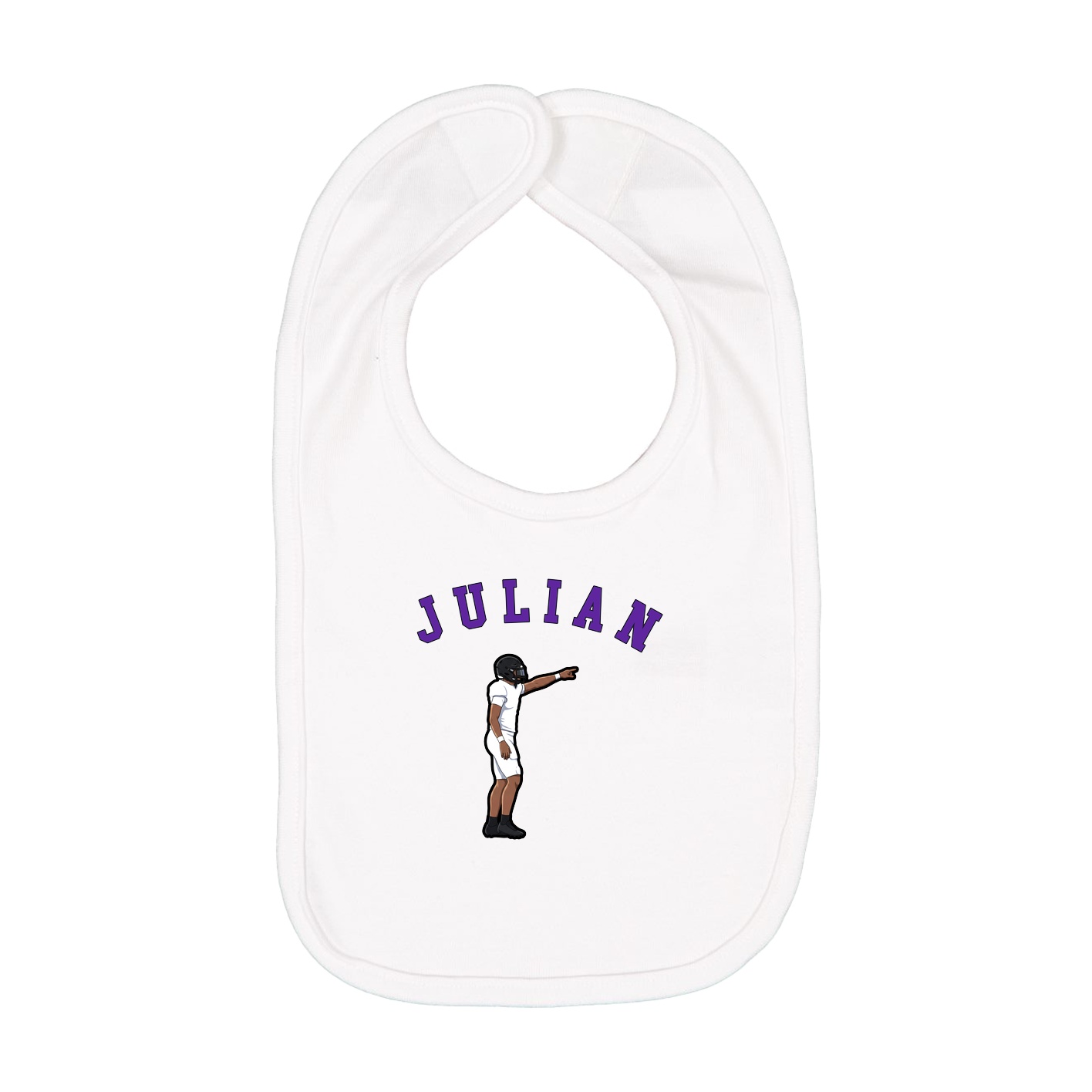 Infant Bib — Shirsey Arch in White