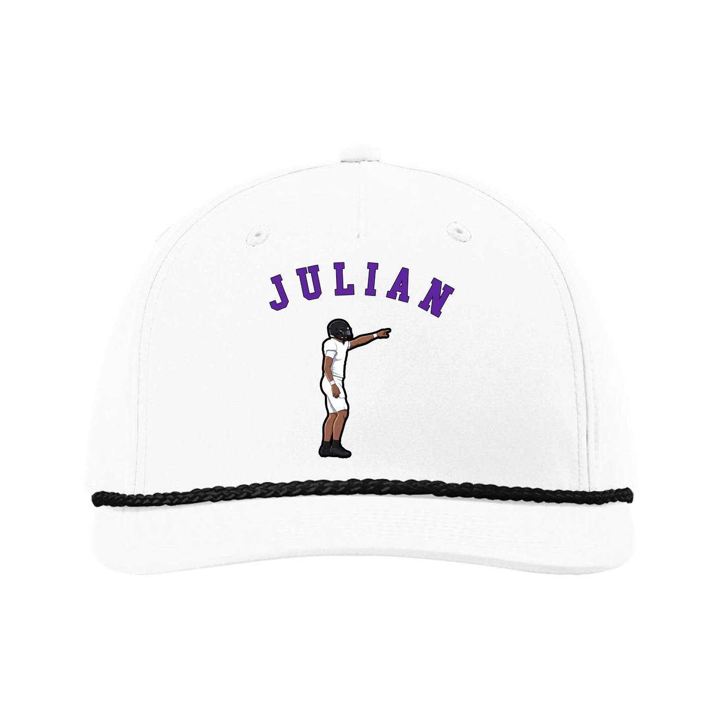 Five-Panel Classic Rope Cap — Shirsey Arch in White