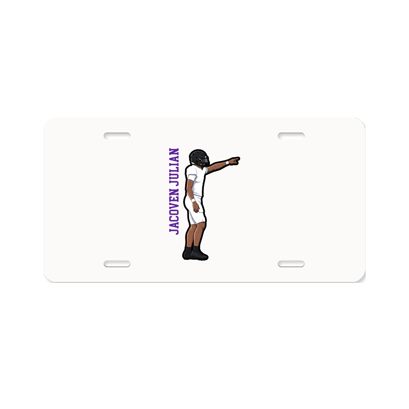 License Plate — Name Vertical in Classic